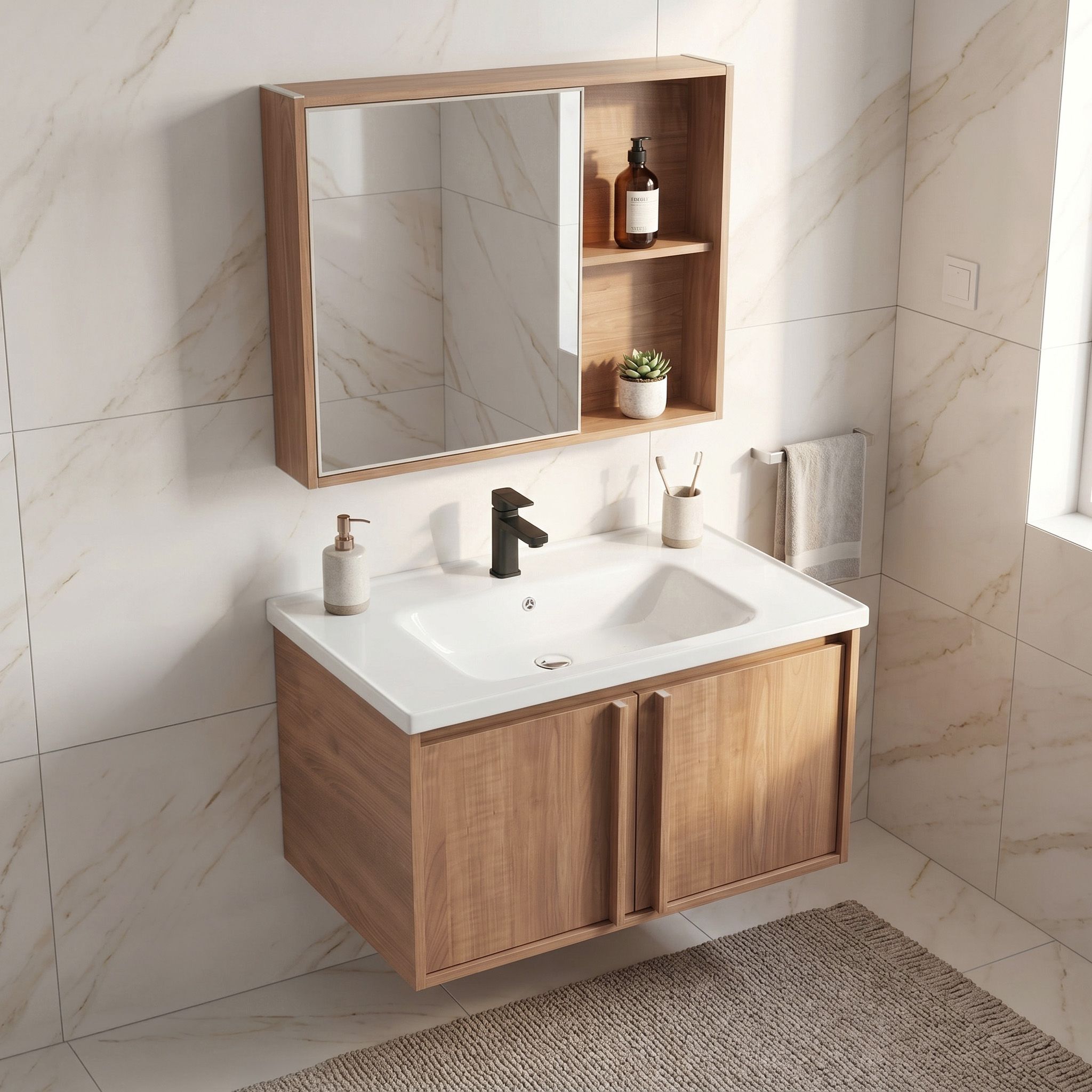 Súprava kúpeľňového nábytku s umývadlom Gama T25023 HHL 70CM  3