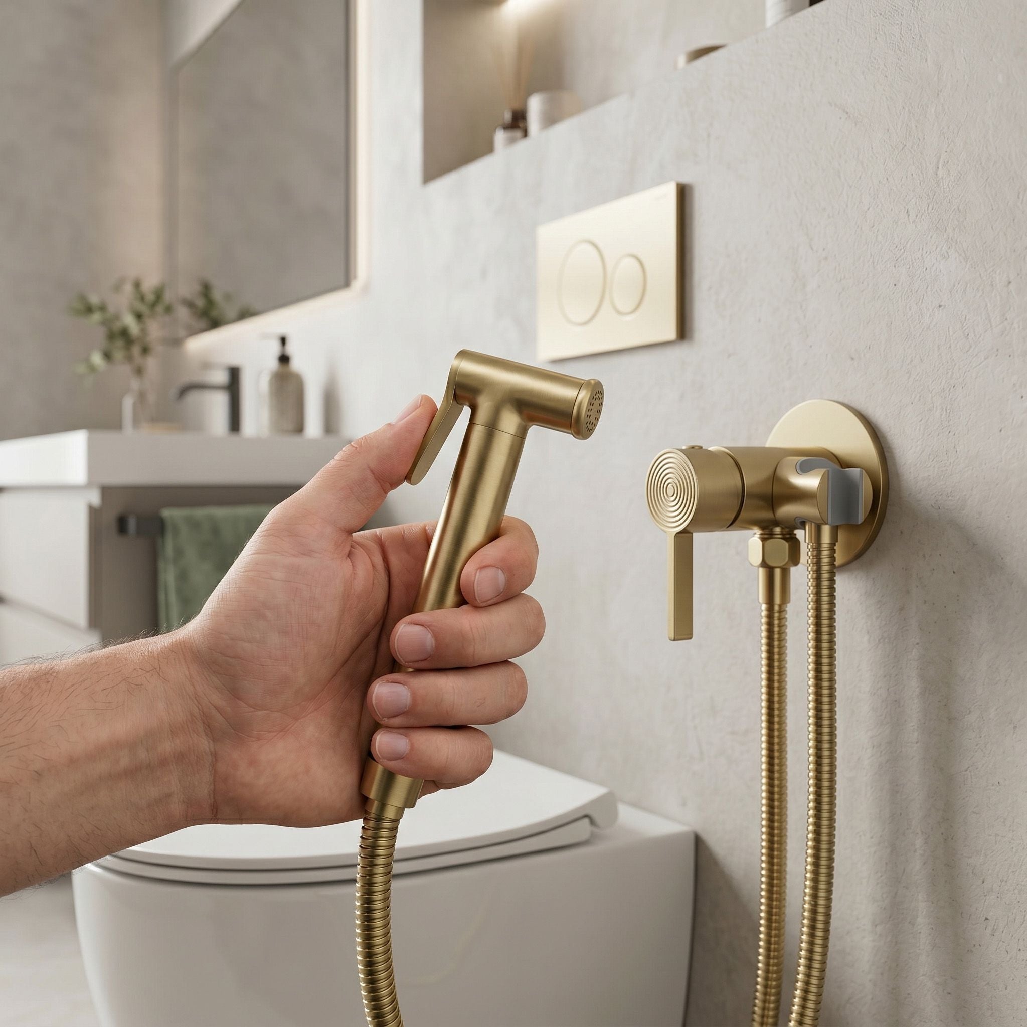 Bidetová batéria Rea Foster Brush Gold  3