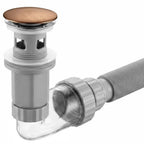 Umyvadlový sifon s univerzální výpustí click-clack REA Flow Brush Copper  10