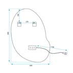 Zrkadlo LED 80x60cm CLOUD C  10