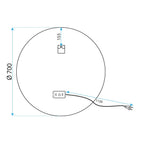 Zrkadlo LED 70cm MMJ Black  10