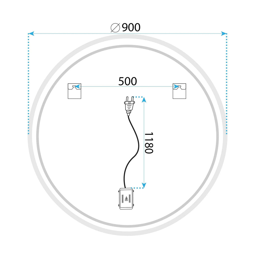 Zrkadlo LED SOFT 90  10