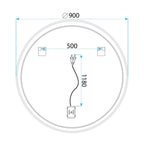 Zrkadlo LED SOFT 90  10