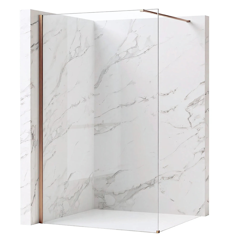 Sprchová zástena Rea Flexi Transparent / Brush Copper 90  10
