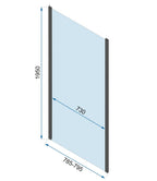 Sprchová kabína REA Rapid Swing Chrome Dvere: 90 x stena: 100 10