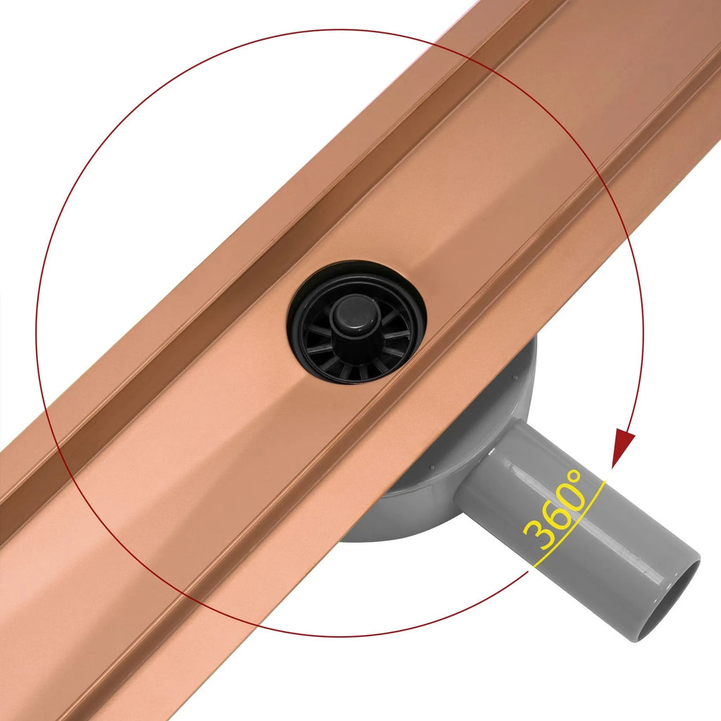 Lineárny odtok Rea Pure Neo Brúsená Meď 60  10