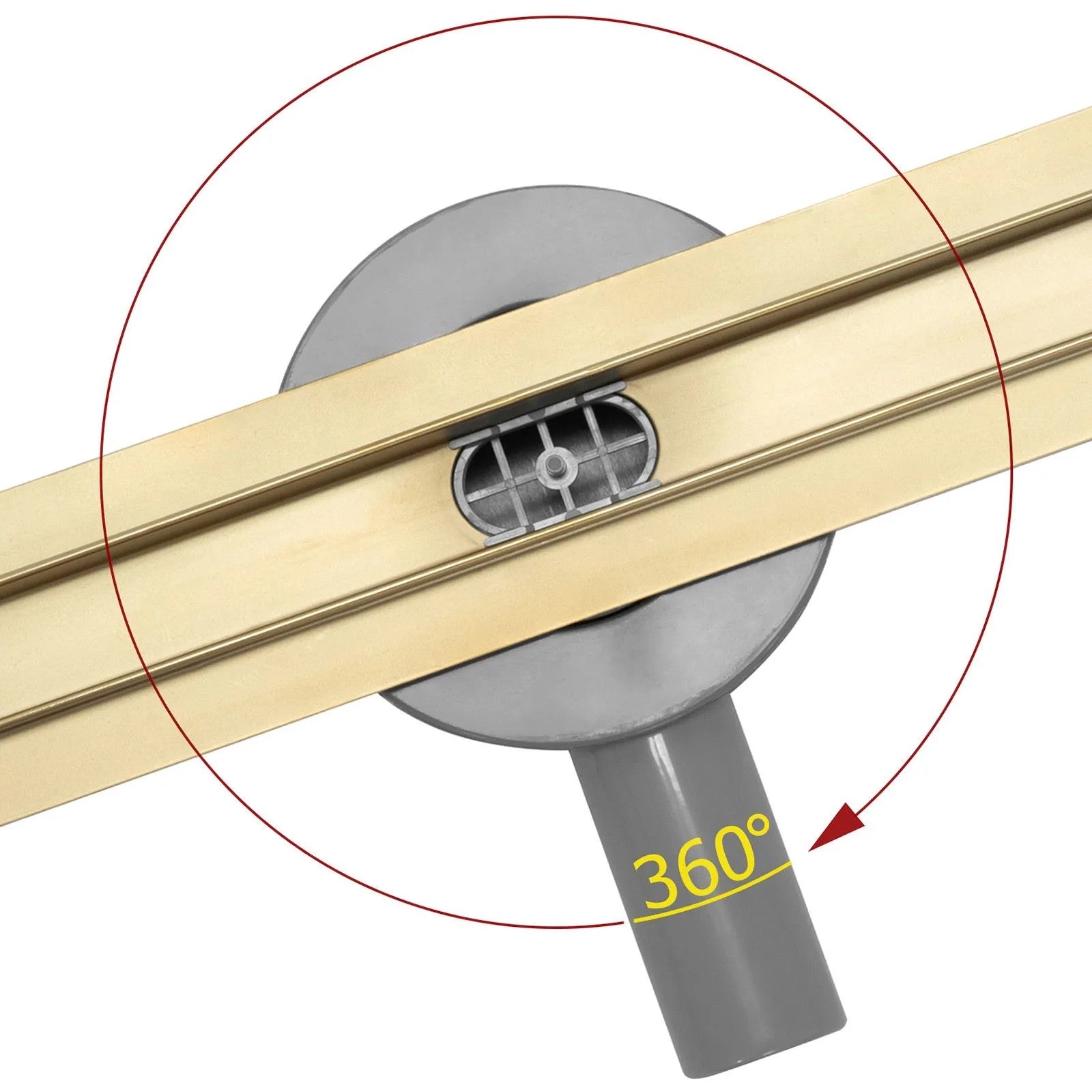 Odtokový žľab Rea Neo Slim Mirror Pro 50 - zlatý  10
