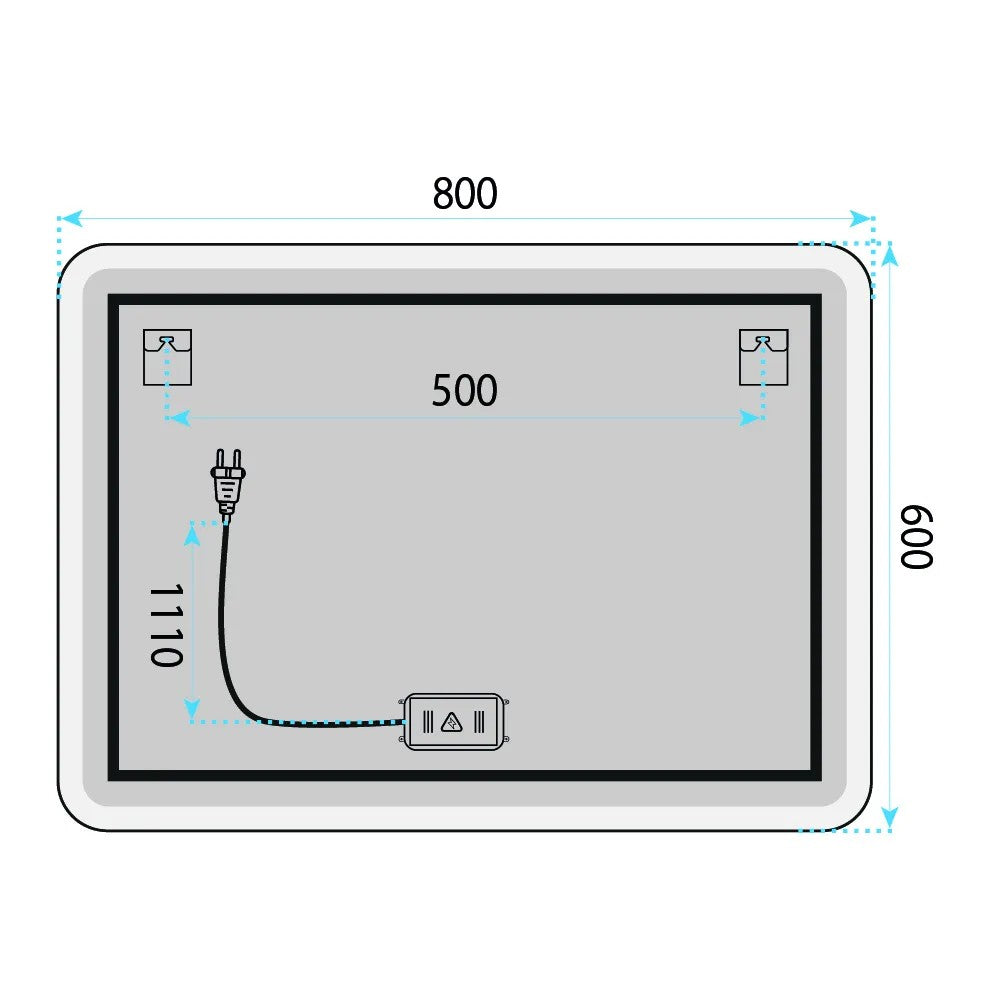 Zrkadlo LED 80x60cm TOP-3  10