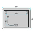 Zrkadlo LED 80x60cm TOP-3  10