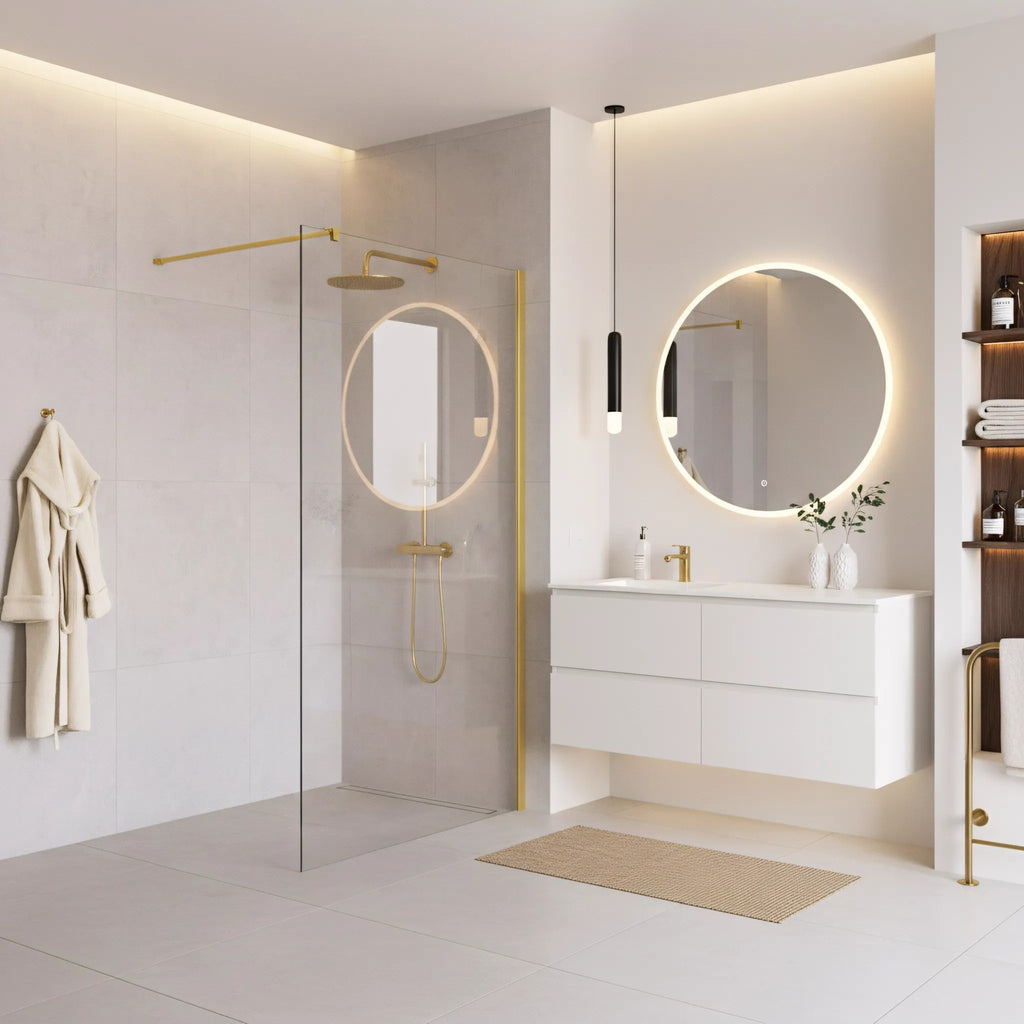 Sprchová zástena Rea Flexi Transparent / Gold 110  10