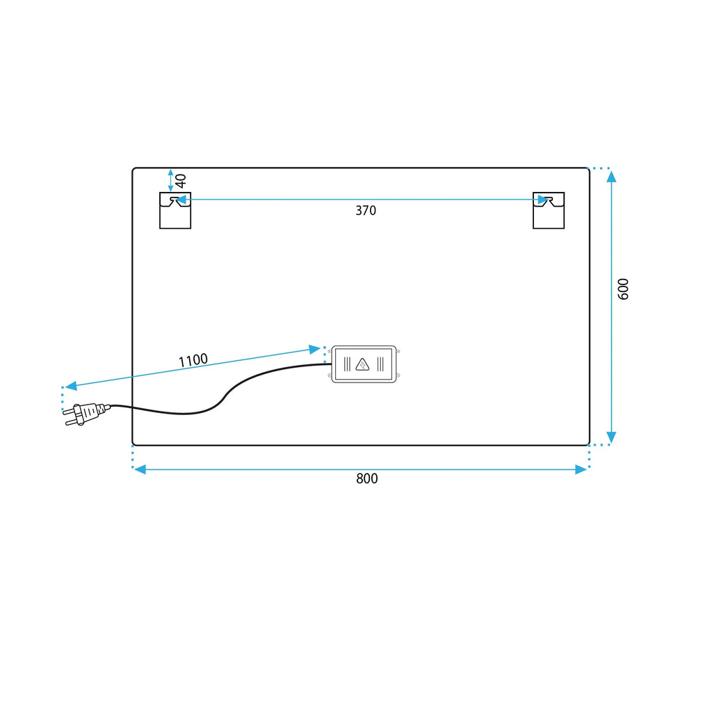 Zrkadlo LED 80x60cm P10407  10