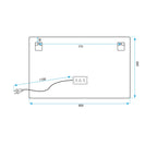 Zrkadlo LED 80x60cm P10407  10