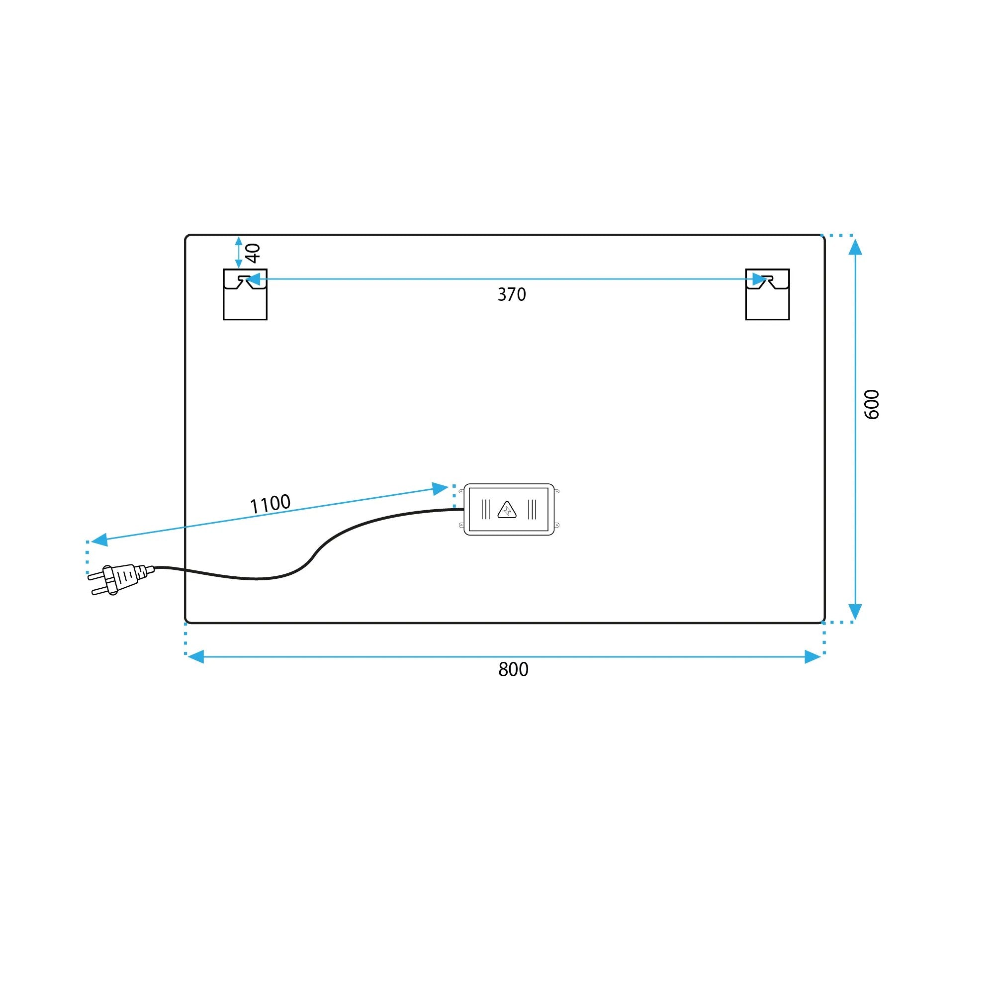 Zrkadlo LED 80x60cm P10407  10