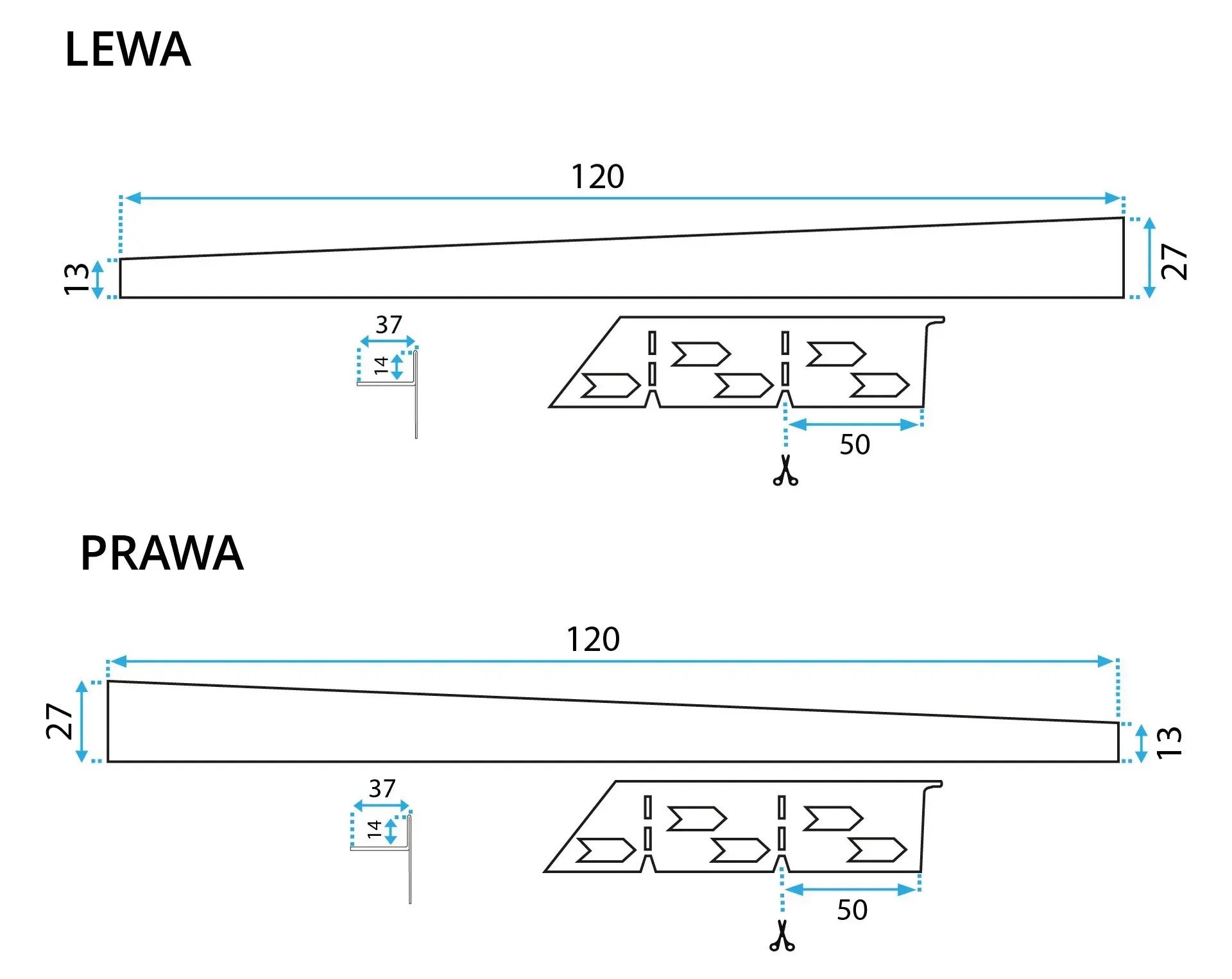 Sprchový odtokový pás 120 cm brúsený nikel právy 10