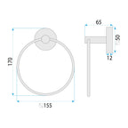Kúpeľňový vešiak Ring 6610 Modern Titan  10