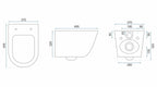 Závesná WC misa Carlos Slim Rimless - matná láva  10