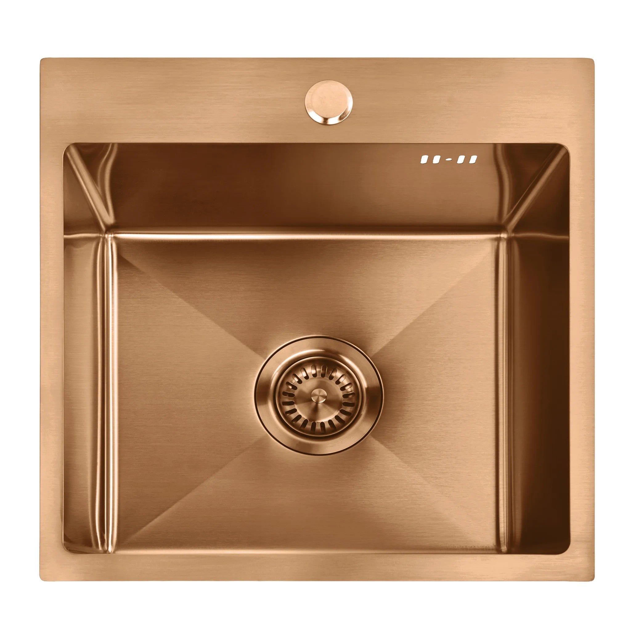 Oceľové umývadlo Leo 40 BRUSH COPPER s kuchynskou batériou 10