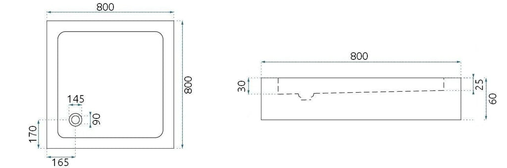 Sprchovací kút REA City 80x100 Brush Copper Bez sprchovej vaničky 10