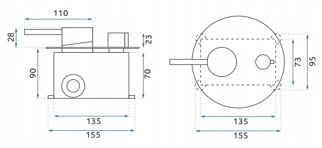Podomietková vaňová a sprchová súprava REA LUNGO - čierna + BOX  10