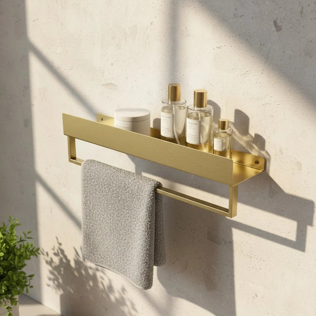 Kúpeľňová polica SF01 60cm gold brush  10