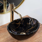 Umývadlo na dosku Rea Sofia Mini Black Marble Shiny  10