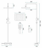 Sprchový set REA HELIX  Nickel Brush INOX  10