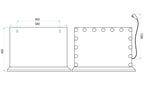 Zrkadlo LED HOLLYWOOD Black  10