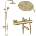 Sprchová sada s termostatom REA LUNGO Diamond - Gold Brush  10