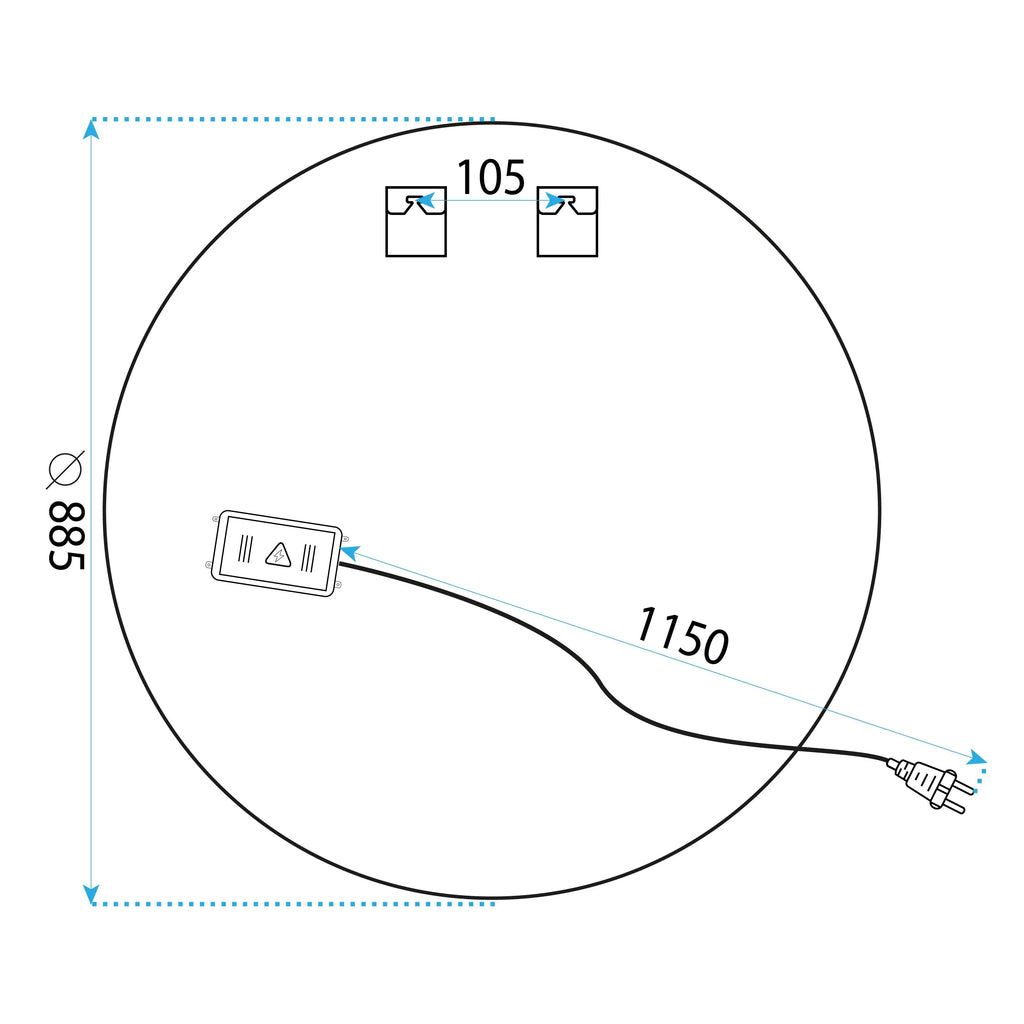 Zrkadlo LED 90cm HZJ090  10