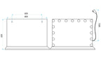 Zrkadlo LED HOLLYWOOD White 80x60  10