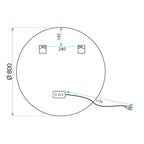 Zrkadlo LED 80cm MMJ Black  10