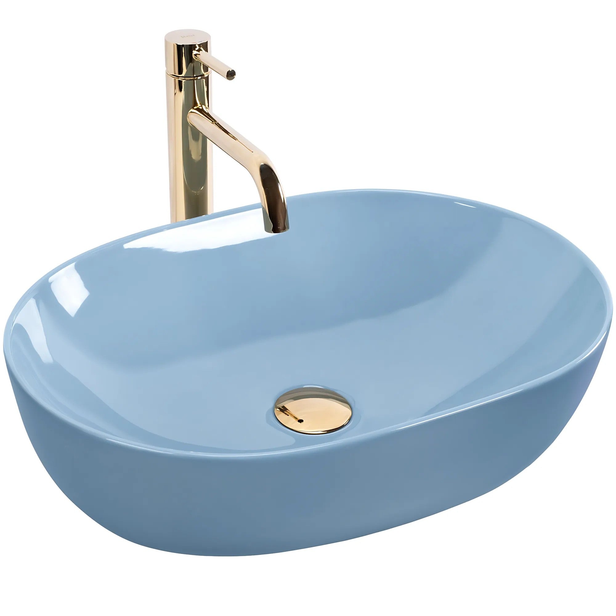 Umývadlo na dosku Rea LISA L.BLUE SHINY  10