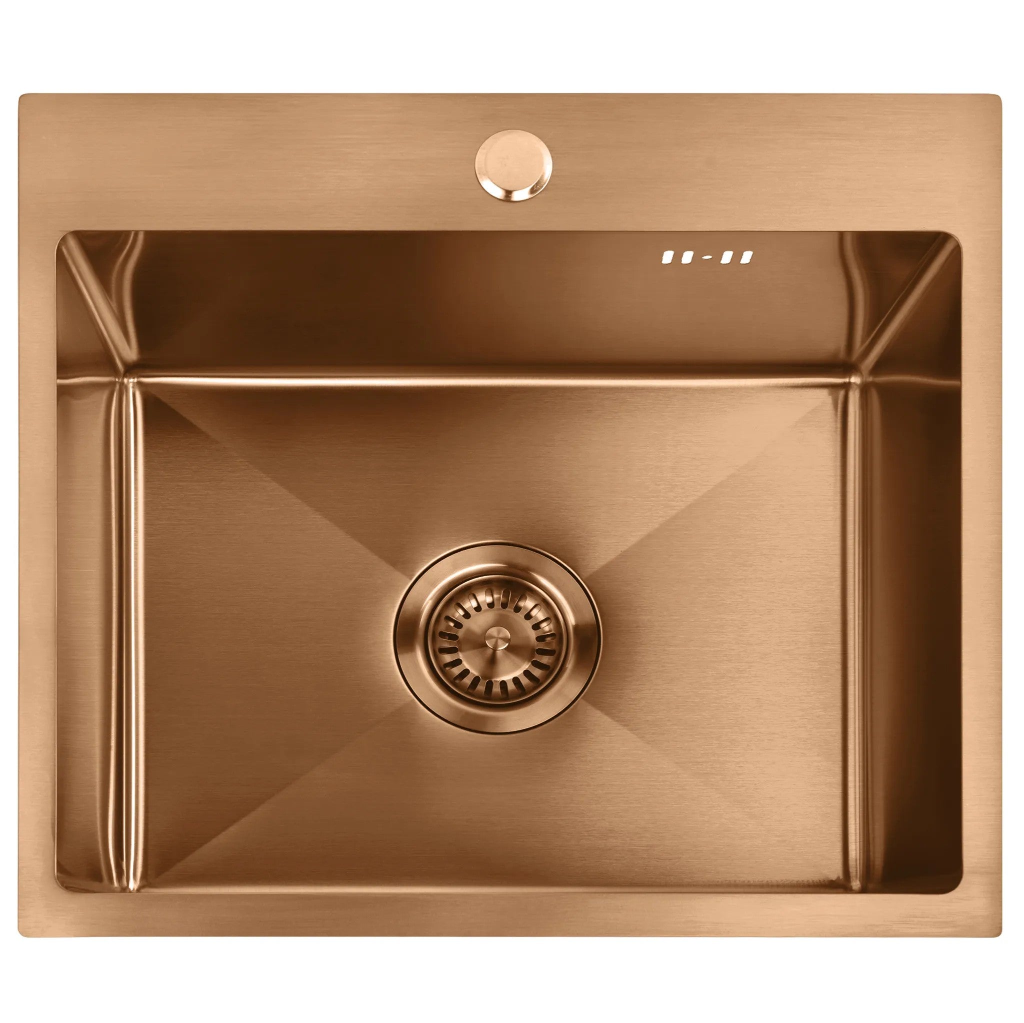Oceľové umývadlo Leo 50 BRUSH COPPER s kuchynskou batériou 10