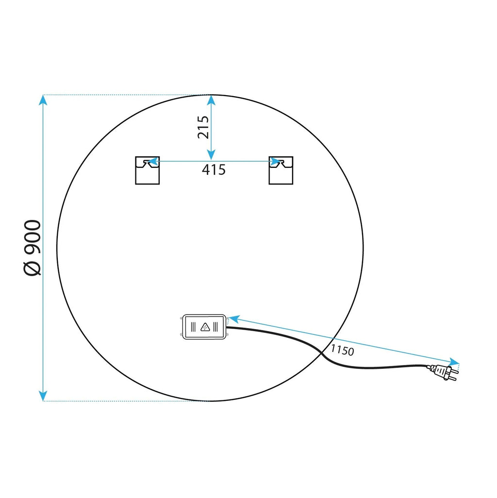 Zrkadlo LED 90cm MMJ Gold  11