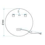 Zrkadlo LED 90cm MMJ Gold  11