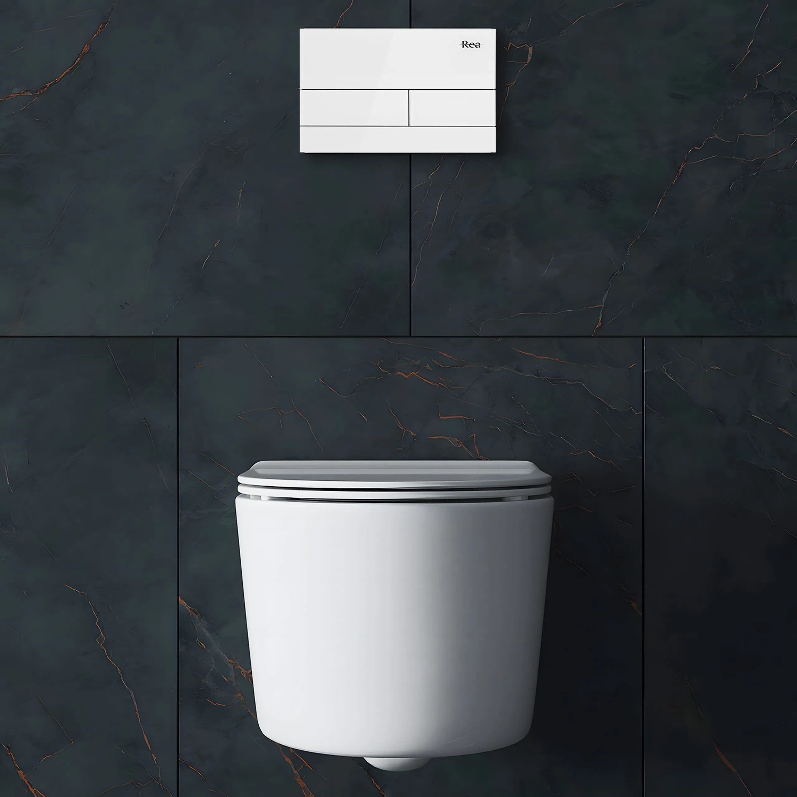 Podomietkový WC systém K011A-Q + tlačidlá T White Glass  11
