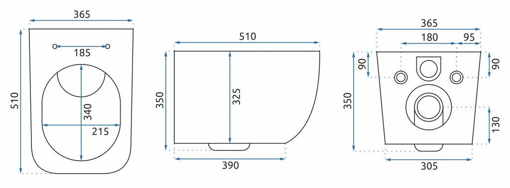 Závesná WC misa REA MARTIN SLIM RIMLESS DUROPLAST  11