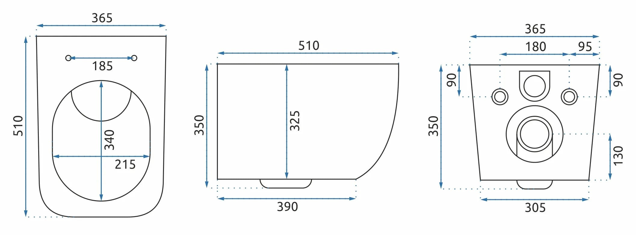 Závesná WC misa REA MARTIN SLIM RIMLESS DUROPLAST  11