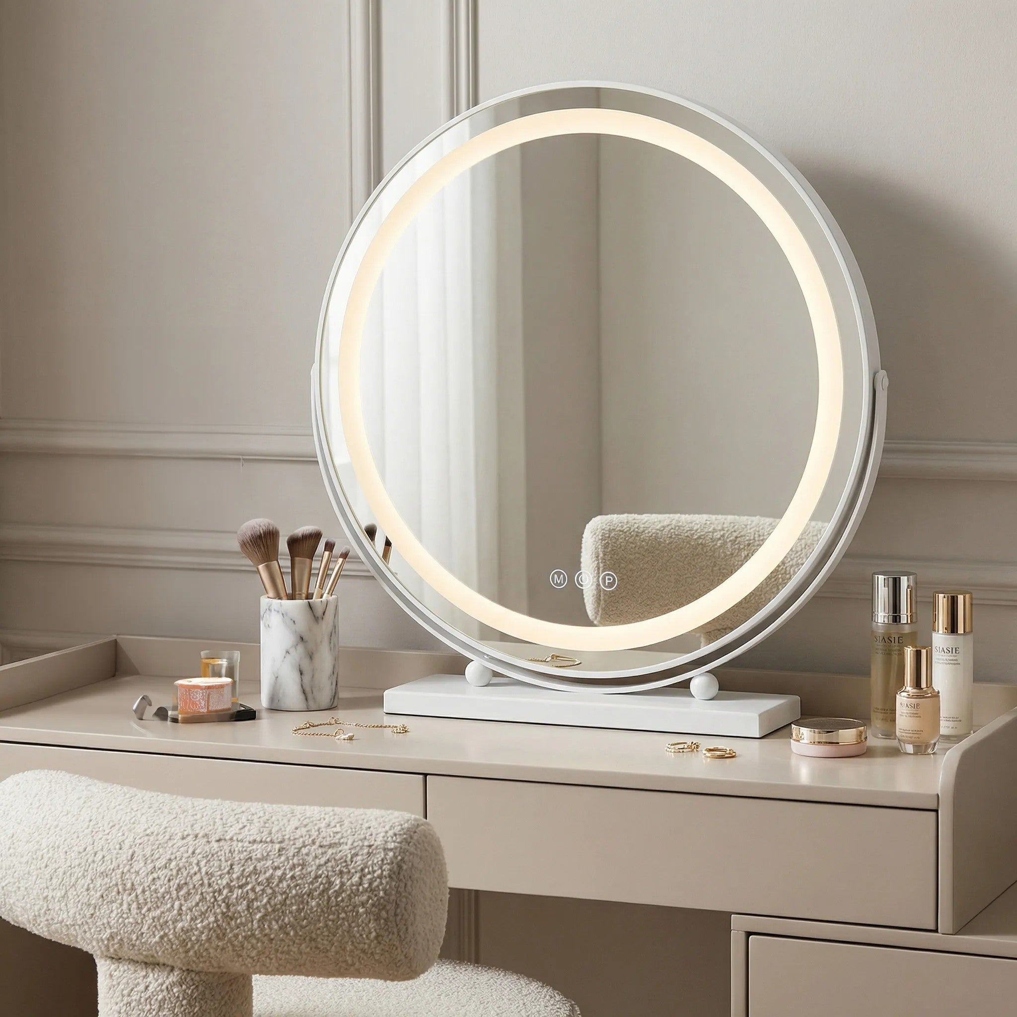 Zrkadlo LED MAKE-UP White 50 cm  11