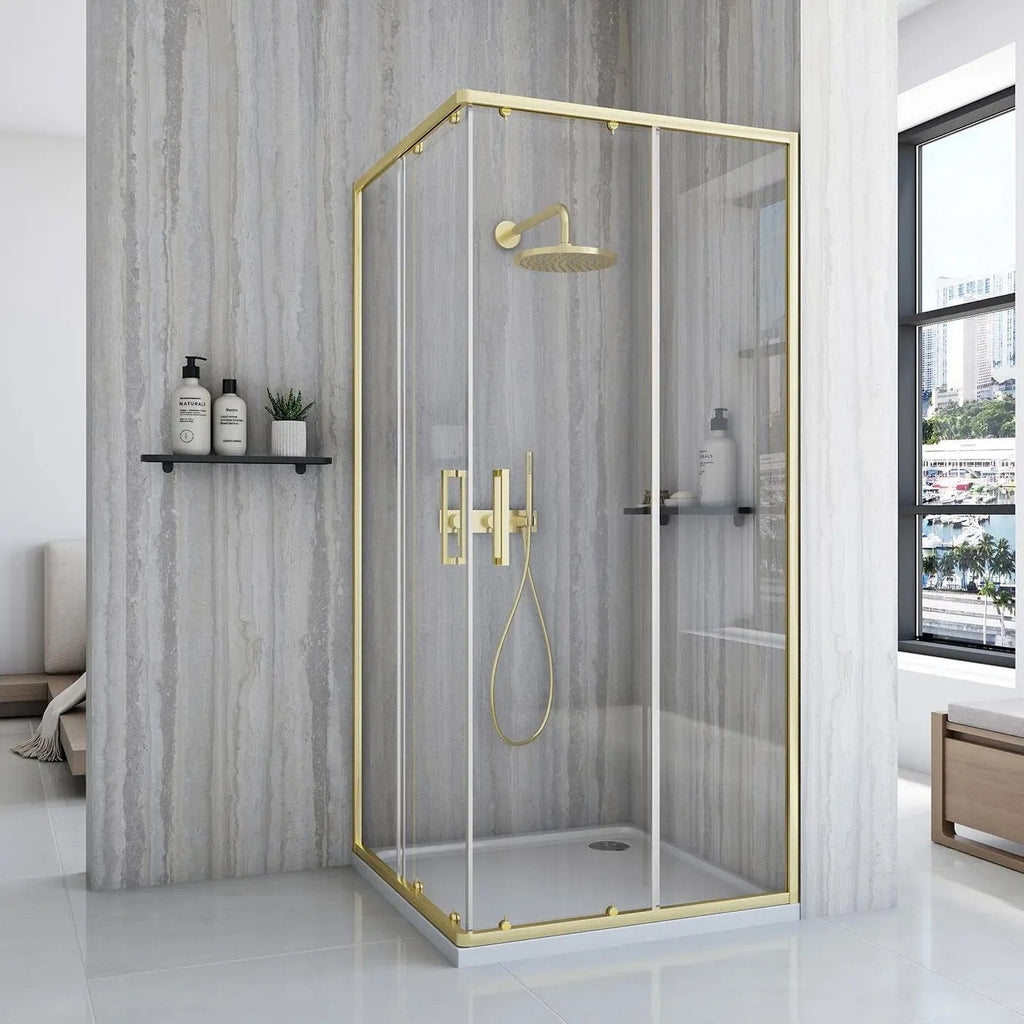 Sprchovací kút REA City 80x100 Brush Gold S detským bazénom Savoy 11