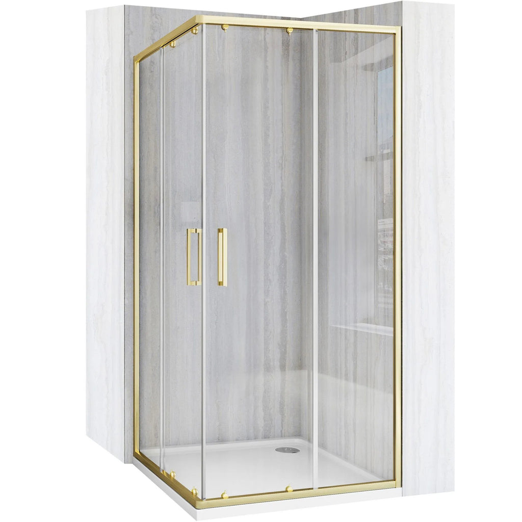 Sprchovací kút REA City 80x80 Gold Brush Bez sprchovej vaničky 11