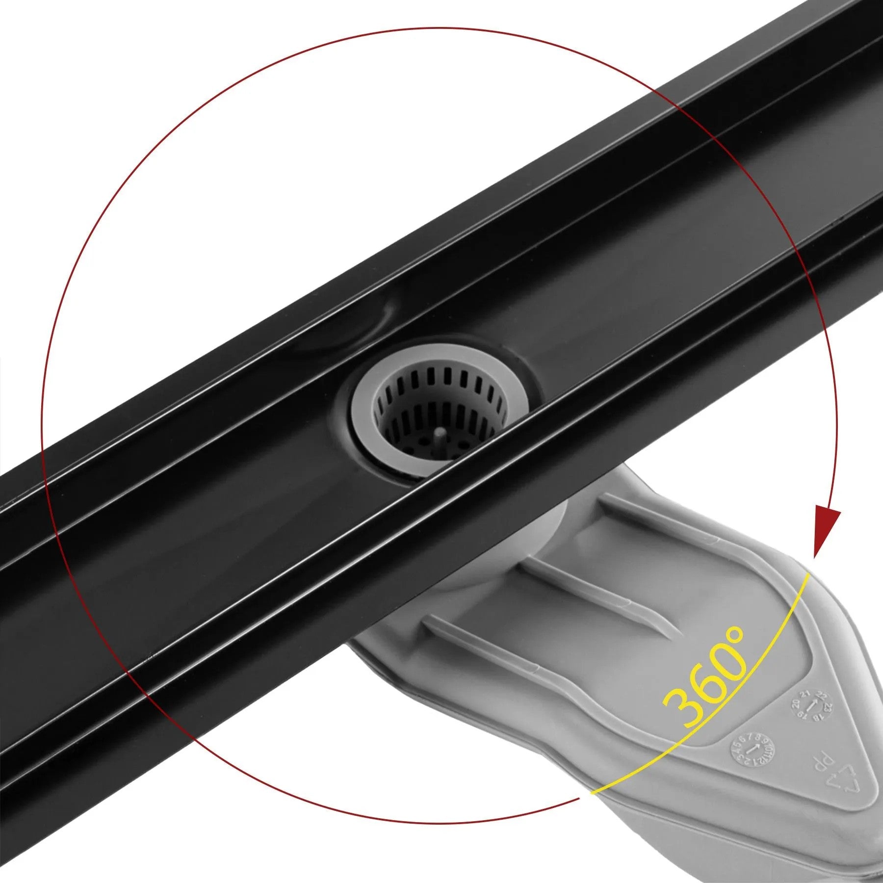 Odtokový žľab REA Neox Superflow Black 80  11