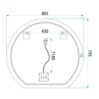 Zrkadlo LED 90cm Fabio  11
