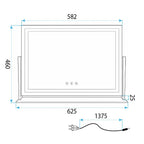 Zrkadlo LED STUDIO White 58x45  11