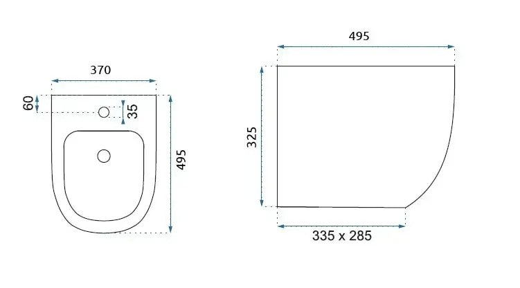 Sada závesnej WC misy REA CARLO Flat Mini Rimless + závesného Bidetu REA CARLO Mini  11