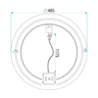 Zrkadlo LED 50cm Modern  11