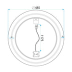 Zrkadlo LED  50cm BAS  11