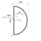 Zrkadlo LED 120x60cm MOON  11