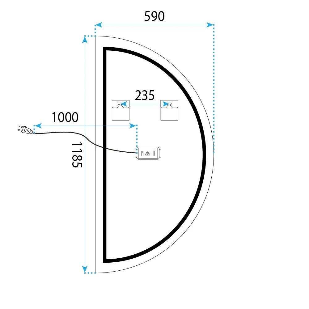 Zrkadlo LED 120x60cm MOON  11