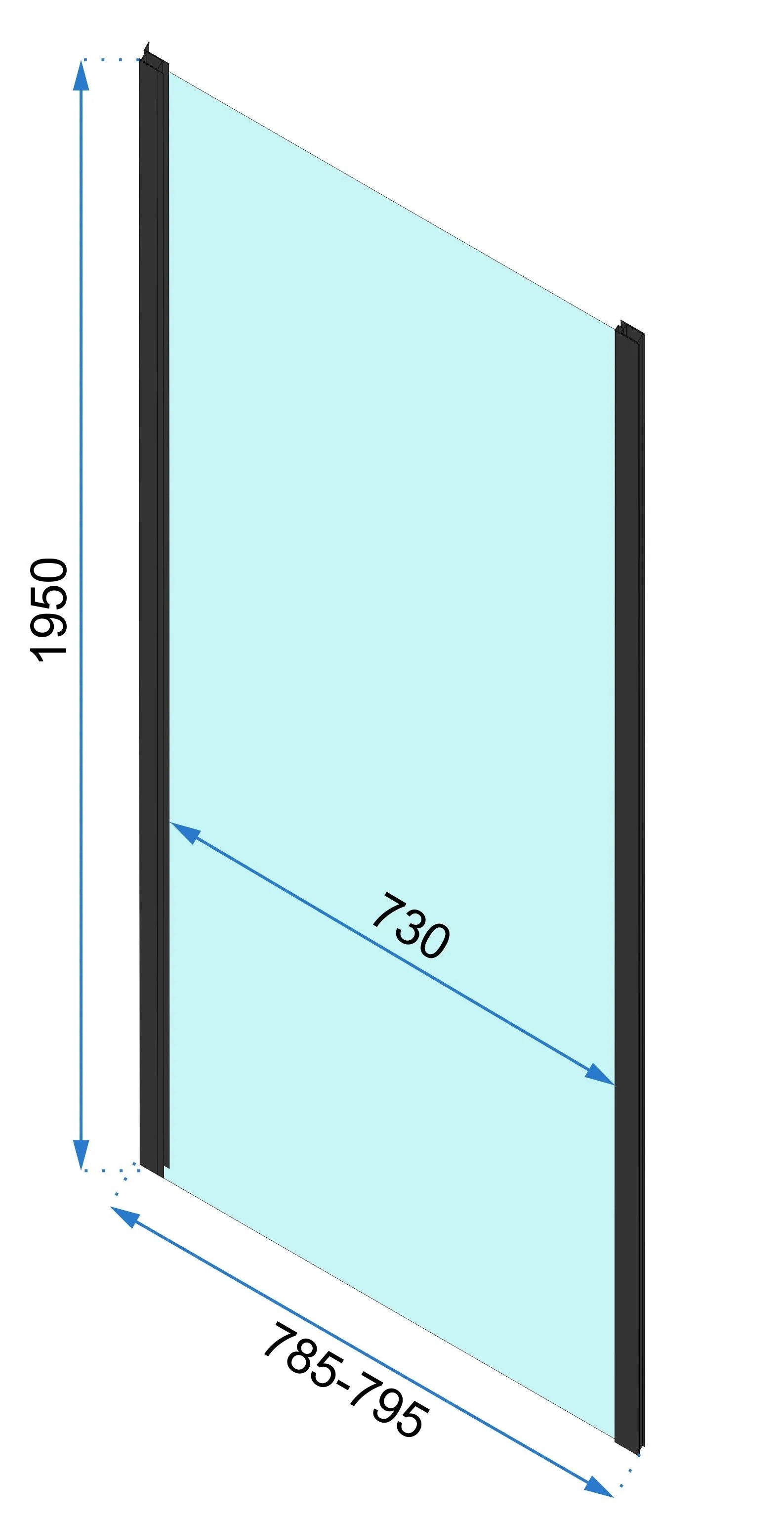 Sprchová kabína Rapid Slide Chrom Dvere: 110 Stena: 100 11